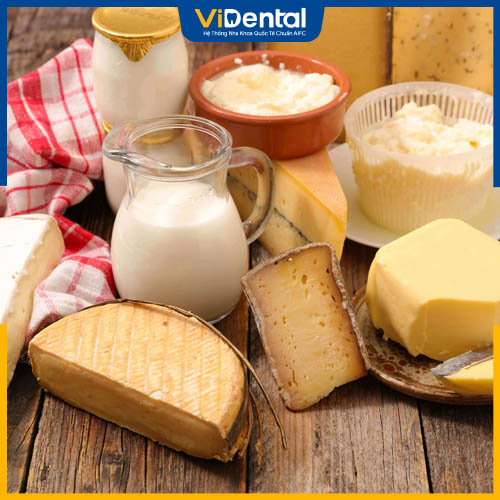 Sữa và chế phẩm từ sữa là những thực phẩm mà người niềng răng nên bổ sung